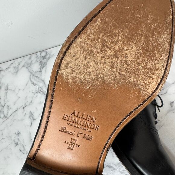 Allen Edmonds Black Cornwallis Oxford Dress Shoes 10.5 - Picture 8 of 9